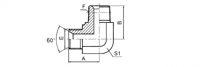 Adaptateur de fil de l'acier au carbone BSP de TNP/garnitures de tuyau hydrauliques d'articulation du coude