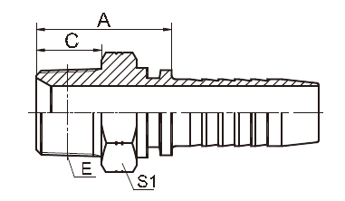 Connexion masculine hydraulique des garnitures 13011-SP de pouce BSP du mamelon 2 galvanisée