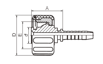 Les connecteurs hydrauliques Waterwash femelle métrique de tuyau insère la préparation de surface Cr+6