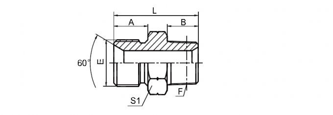 Adaptateur de fil du laiton BSP d'industrie/filetages de tuyauterie parallèles de scellage 1bt-Sp