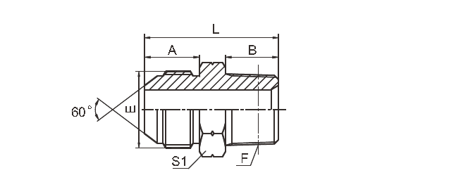 Garnitures d'adaptateur de filetage de tuyauterie d'acier au carbone/Bspp masculin à l'adaptateur 1st-Sp de Bspt