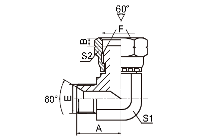 Adaptateur/femelle de fil de Bsp de coude acier inoxydable de 60 de degré garnitures de cône