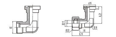 Chine H - L'adaptateur de bride de la série SAE/type de morsure a fileté OIN 6162-2 de ferrures de coude fournisseur